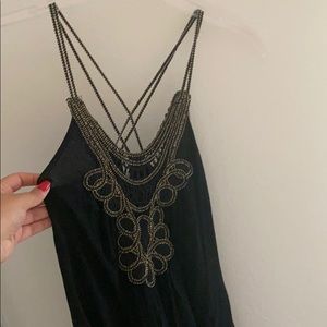 Black and gold detail tunic